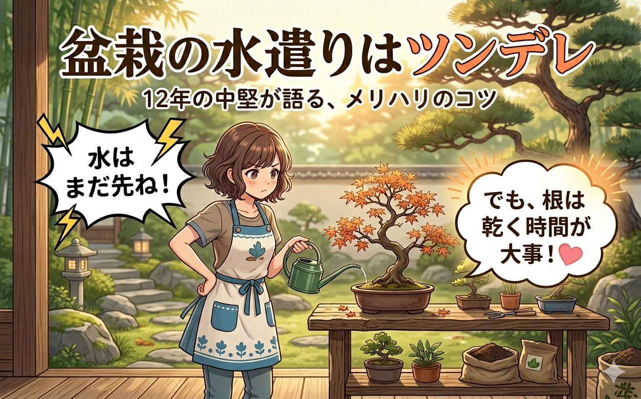盆栽の水遣りはツンデレ