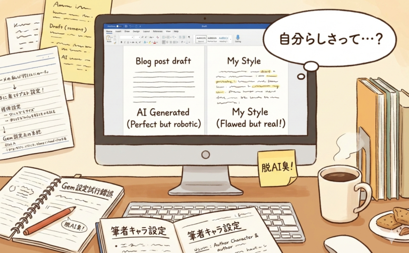 カスタムGemでブログの「AIっぽさ」がどこまで消せるのか試みる
